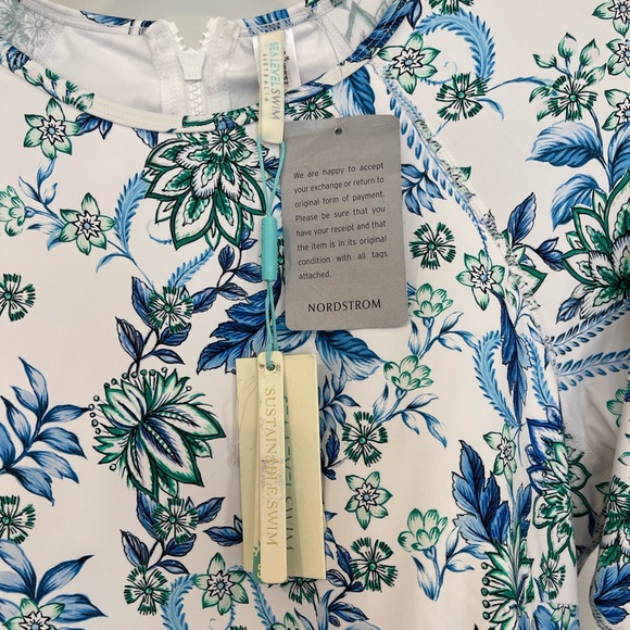 Sea Level Habitat Long Sleeve Rashguard Swimsuit in White New With Tags - Picture 5 of 9